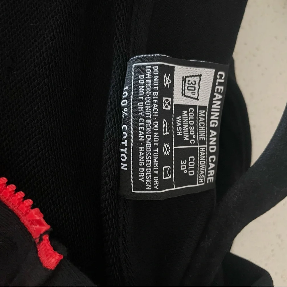 Crowdstrike Falcon 2025 Black Full Zip Hoodie with Red Trim